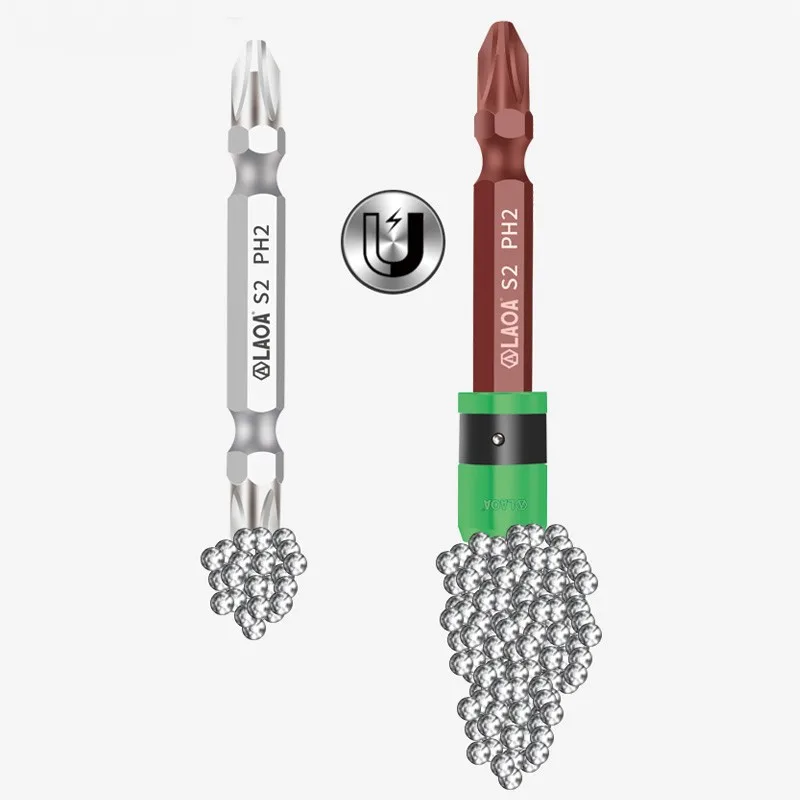 LAOA S2 1/4 "Vít Điện Mũi Điện Từ Mạnh 65Mm Điện Vít Và Vòng Nam Châm