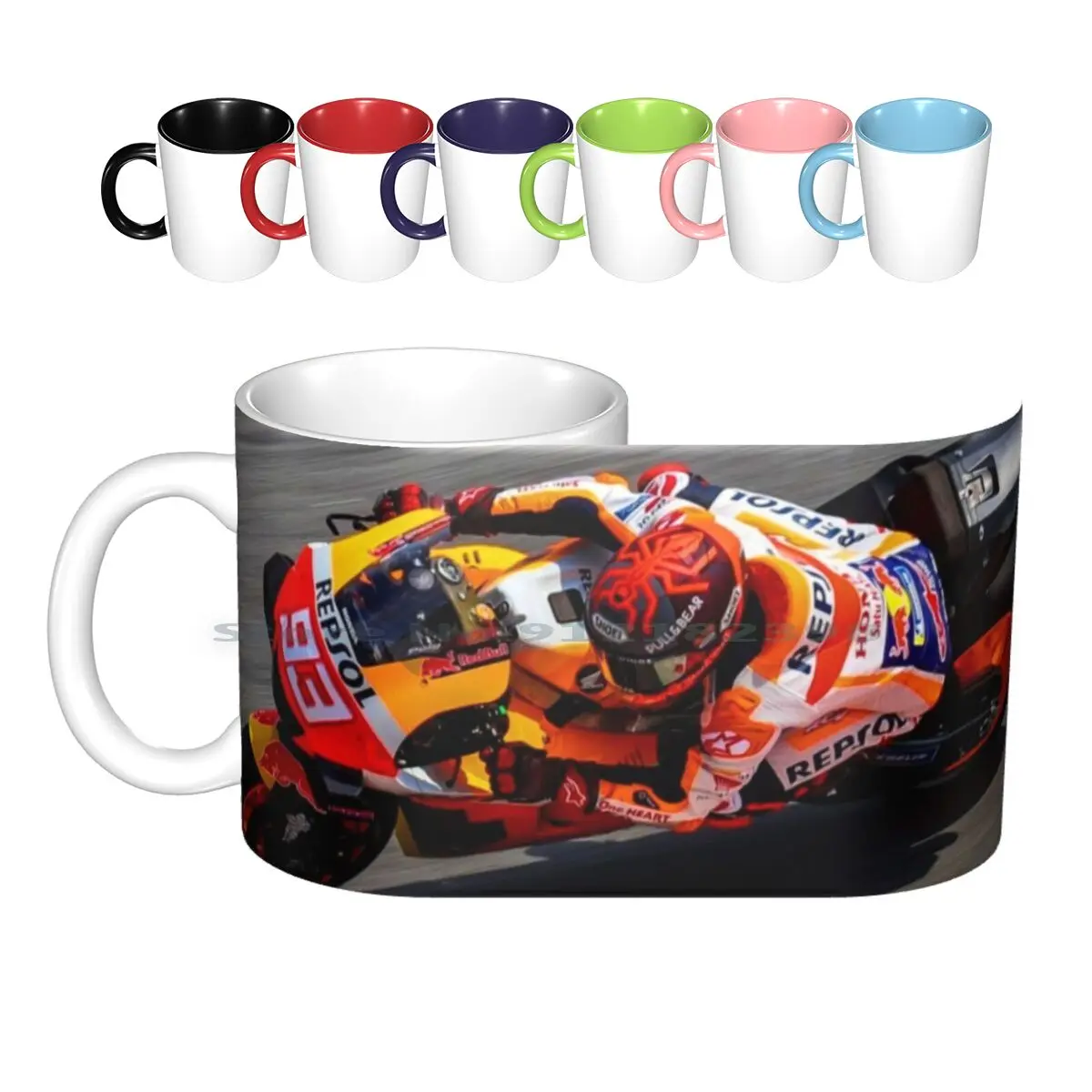 Racing From Above 2020 Ceramic Mugs Coffee Cups Milk Tea Mug Motor Motorbike Motorcycle Racing Motorsport Rider Racetrack Race