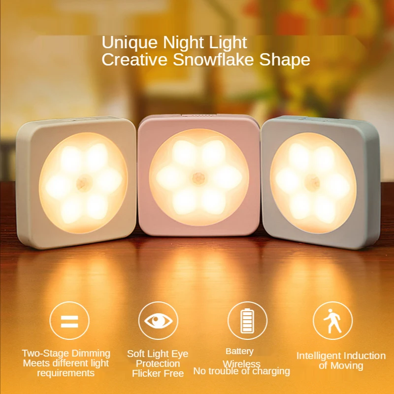 OPPLE Floral Smart Night Lamp, Sensor de Movimento, Magnético, Mini Roupeiro Portátil, Luz LED, Anime Decoração para Casa e Quarto Setup