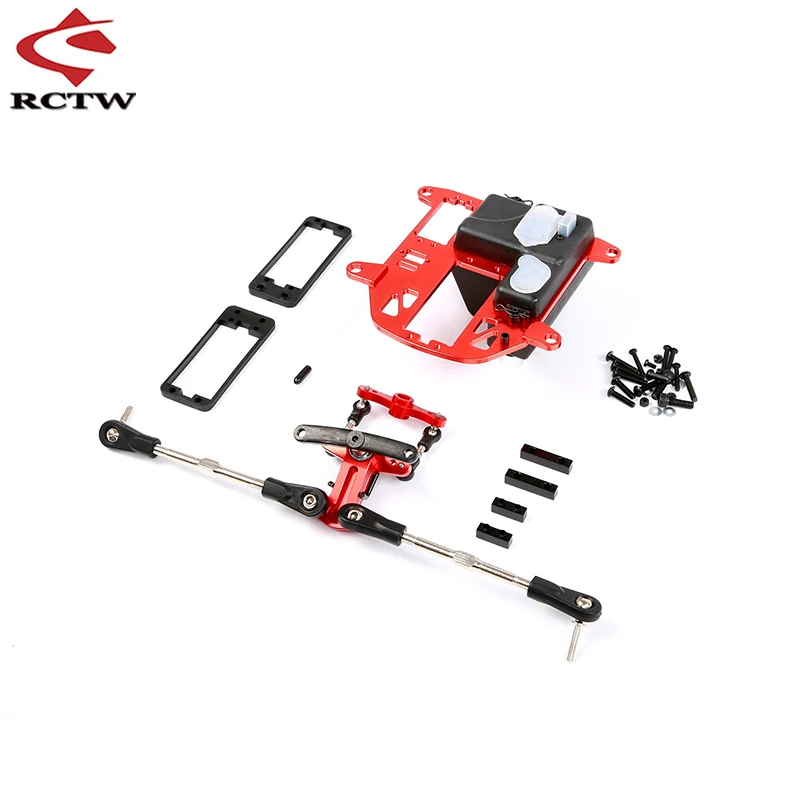 

RC CAR CNC Metal Symmetrical Steering Kit ( Plastic Rod Version) for 1/5 Hpi Rofun Baha Rovan Km Baja 5b 5sc 5t Truck Toys Parts