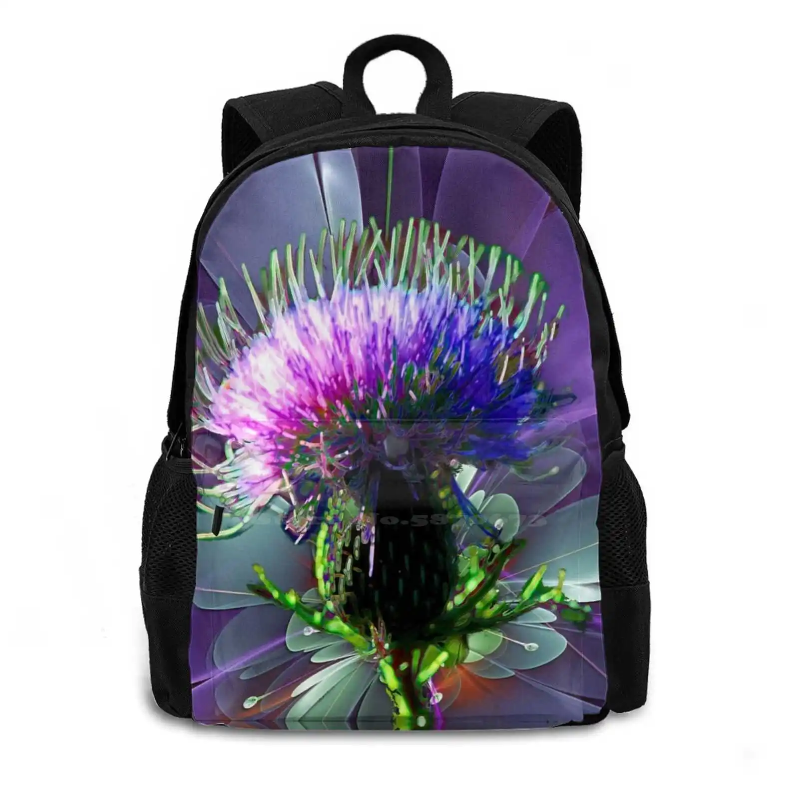 Etherial Thistle Backpacks For School Teenagers Girls Travel Bags Nature Still Life