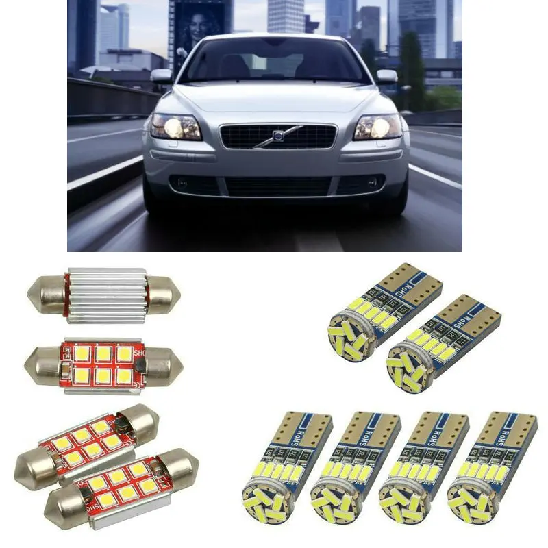 Interior led Car lights For volvo s40 mk2 544 sedan car accessories boot light License Plate Light 12pc