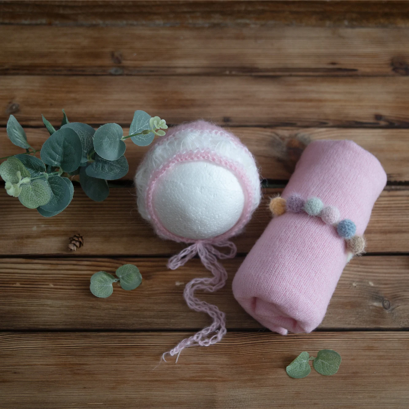 Ensemble bonnet et bandeau de sauna en dentelle ronde pour nouveau-né, accessoires photo, bonnet floral pour bébé fille, séance photo