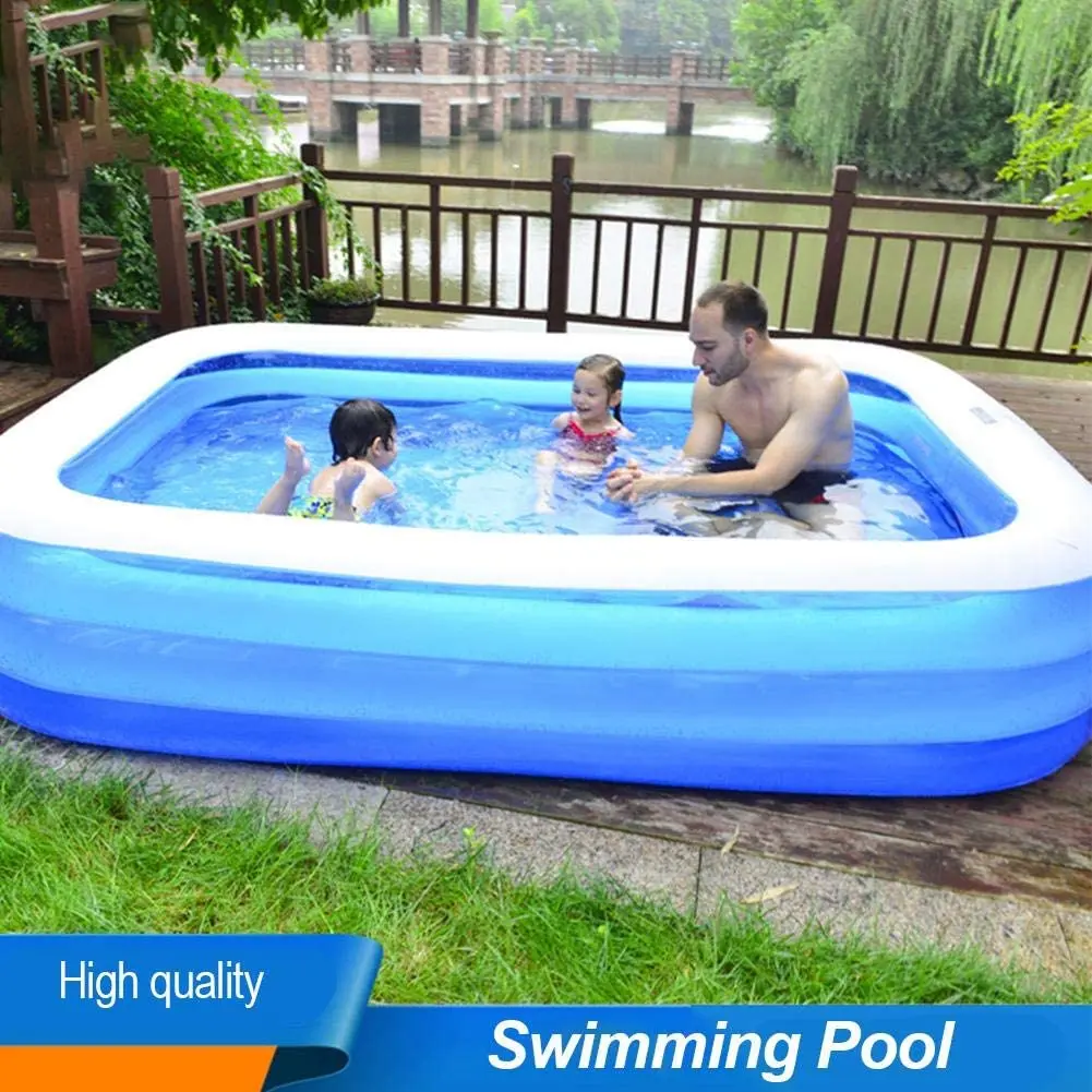 155-200cm Family Kids Adult Summer Inflatable Swimming Pool Outdoor Garden Yard Water Floating Swim Pool