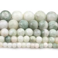 4/6/8/10/12 mm Green White Maotian Jades Stone Beads For Accessories Jewellery Making DIY Bracelets 15''/Strand