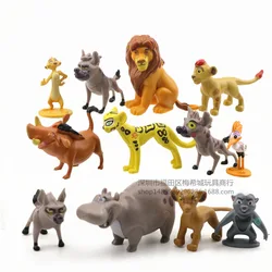 12pcs Cartoon The Lion Guard King Kion Simba PVC Action Figures Bunga Beshte Fuli Ono Figurines Doll Kids Toys for Children Boys