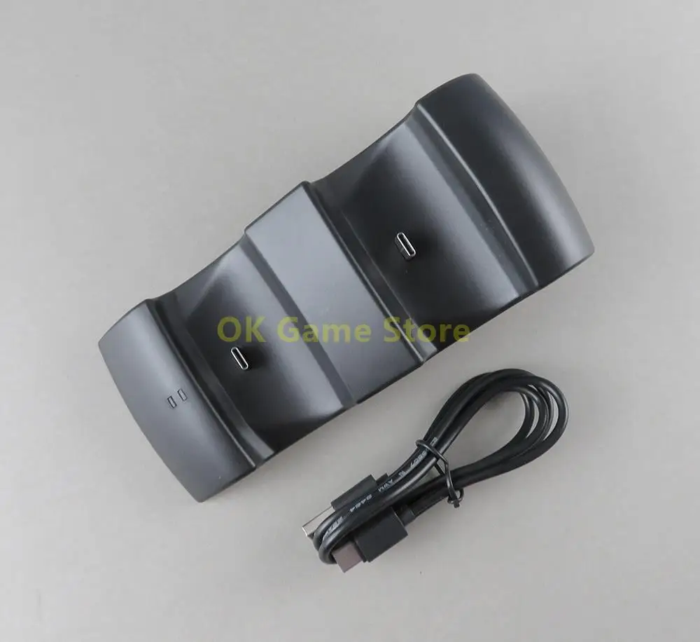 5ชิ้น/ล็อตสีดำ Fast Handle Double ชาร์จแท่นวางพอร์ตสำหรับ NS Switch Pro ไร้สายบลูทูธที่รองรับ