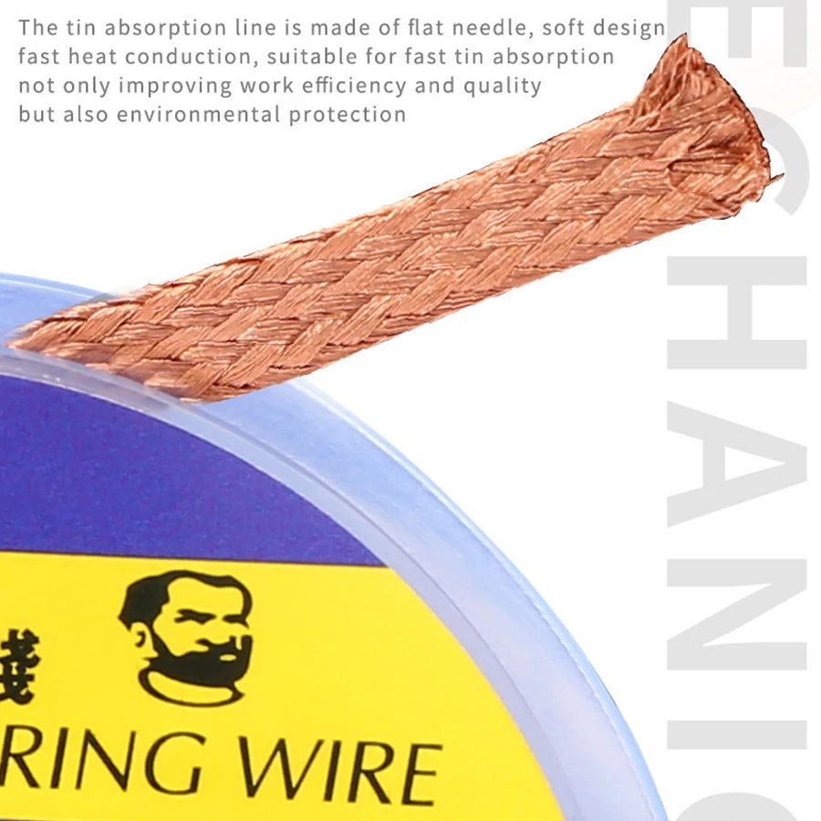 Mechanic Solder Wick Desoldering Wire BGA Desoldering Solder Wire Tin Absorbtion Line For PCB Board Solder Clean Tool