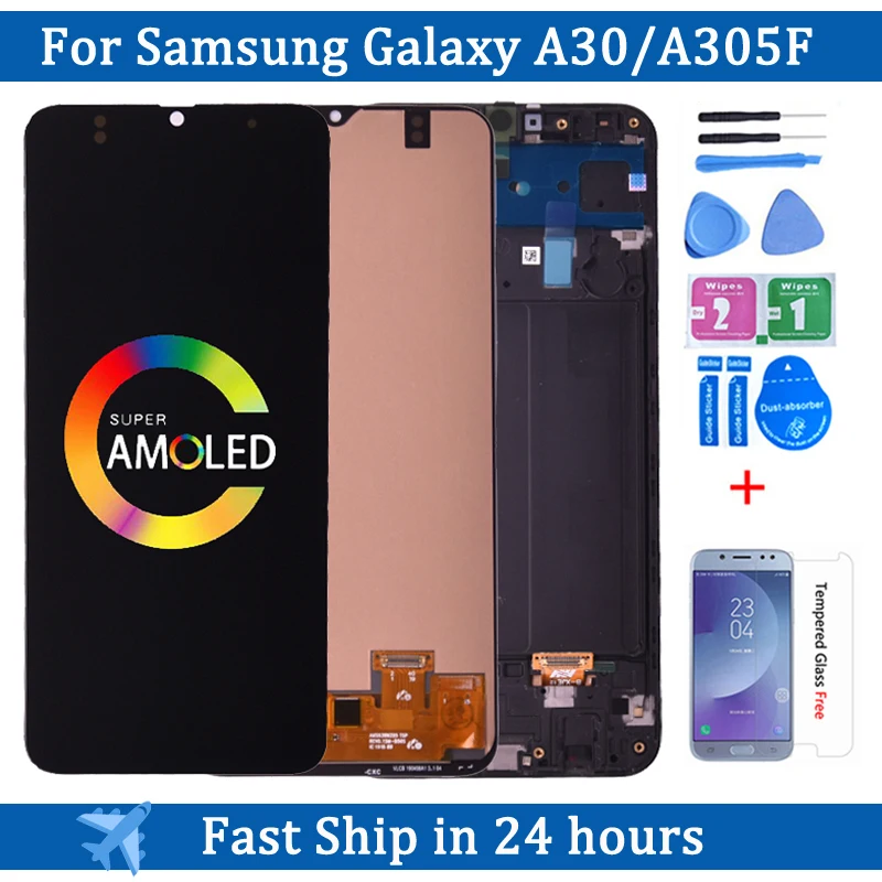 

AMOLED 6.4'' Display For Samsung Galaxy A30 LCD A305/DS A305F A305FNA305FD A305A A305GT lcd Touch Screen Digitizer Assembly Part