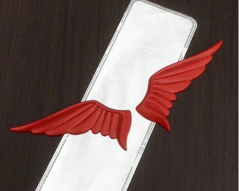 

3D Red Auto Stickers Metal Angel Eagle Wings Badge Emblem Decal Motorcycle Modified Car Accessories