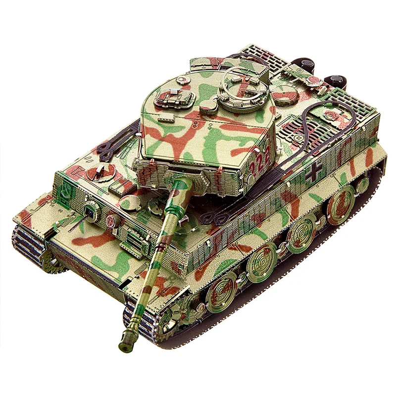 Piececool 3D Metal Puzzle TIGER I tank Model kits DIY Laser Cut Assemble Jigsaw Toy GIFT For Audit kids