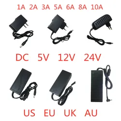 LED Driver Power Adapter Strip Lâmpada Luz, Transformadores de Iluminação, DC 5V, 12V, 24 V, 1A, 2A, 3A, 5A, 6A, 8A, 10A, DC 5, 12, 24 V, tira a luz, CCTV, 1PC