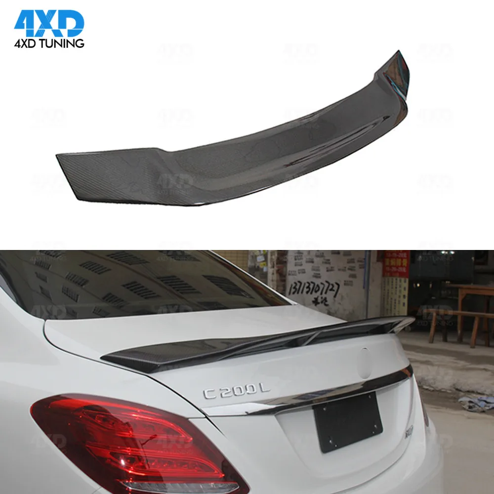 

W205 Sedan Carbon Fiber Spoiler R Style For Mercedes C220 C200 C250 C260 Rear Trunk Spoiler Wing 2014 2015 2016 2017 2018 2019