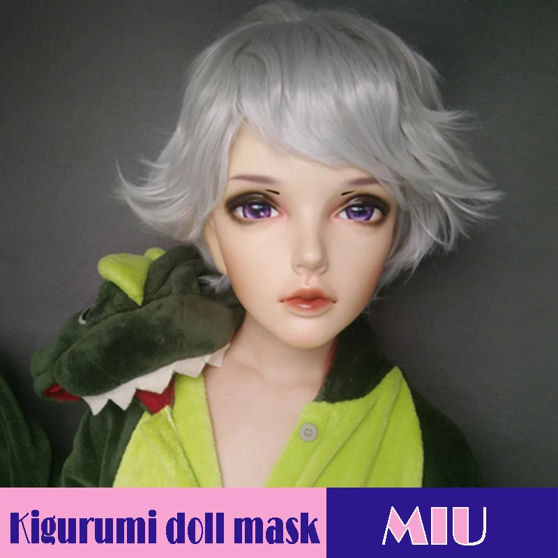 

(MIU)Resin Half Head Male Boy Kigurumi BJD Mask Cosplay Japanese Anime Role Play Crossdressing Doll Mask