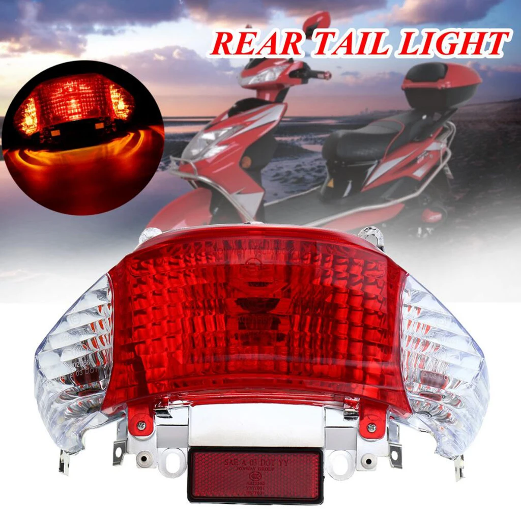 Motorbike Rear Tail Light Turn Signal For 49cc 50cc Gy6 Scooters Moped