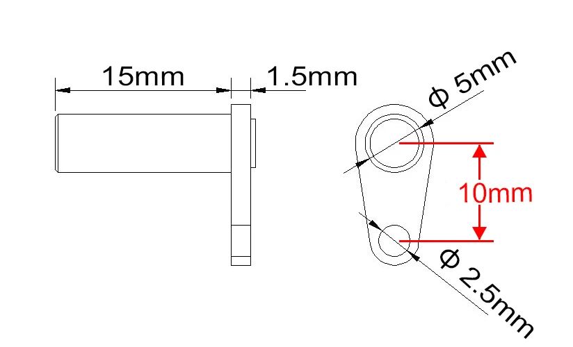 5mm Fixed pin of Hydraulic Cylinder For 1/14 RC Excavator Forklift Simulation Retainer Pin Parts