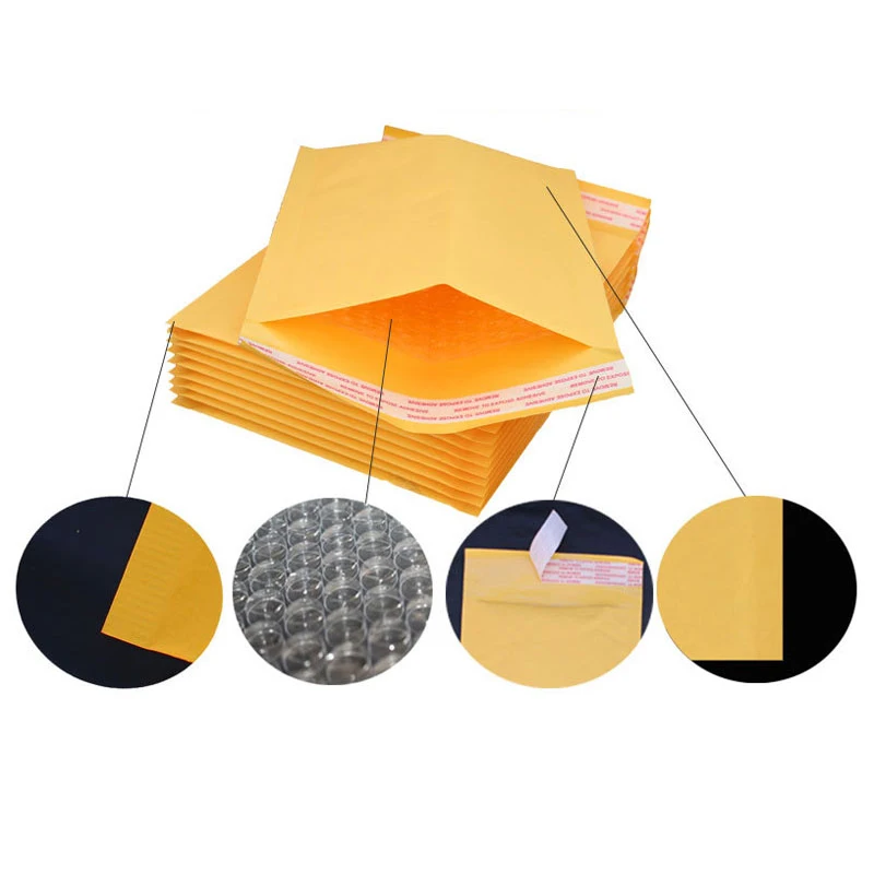 Strong stickiness yellow kraft paper bubble Envelopes Bags Protection Bag