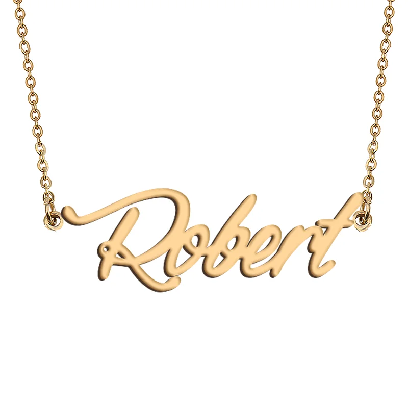 

Robert Custom Name Necklace Customized Pendant Choker Personalized Jewelry Gift for Women Girls Friend Christmas Present