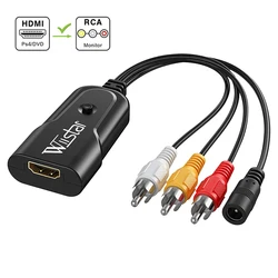 Wiistar Hdmi Naar Av Rca Video Converter Box HDMI2AV Hdmi Naar Rca Male 1080P Ntsc/Pal Voor Pc hdtv PS3 Vcr
