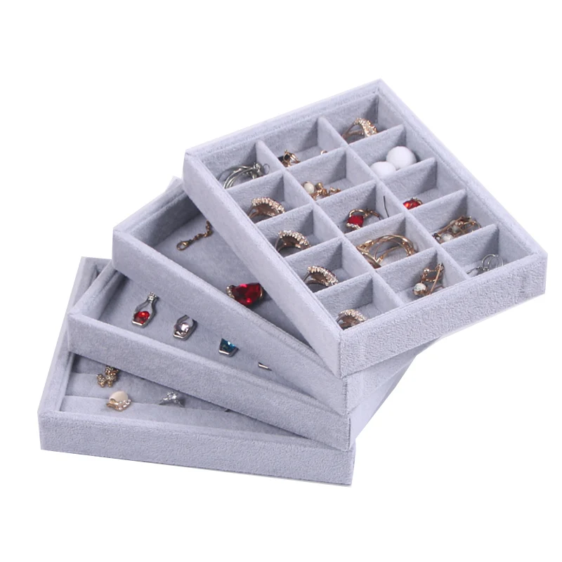 DIY Cases Velvet Back Coverage Jewelry Box Drawer Dividers Partition Organizer Tray DIY Stuff Jewelry Hair Band Storage Box