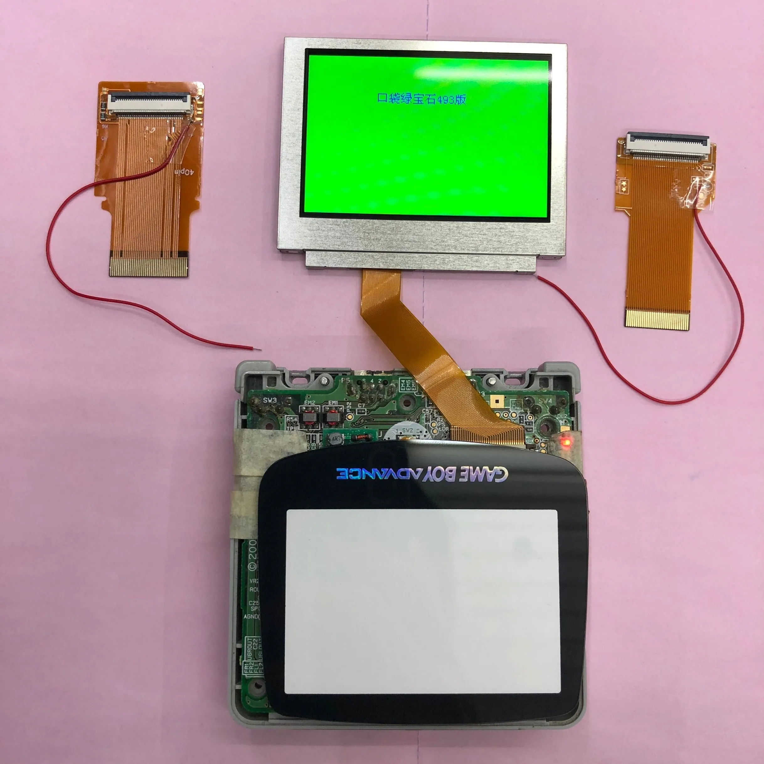 For Nintendo GameBoy Advance LCD Screen For GBA SP AGS 101 Highlit Screen LCD Backlit Brighter with 40pin/32pin cable and glass