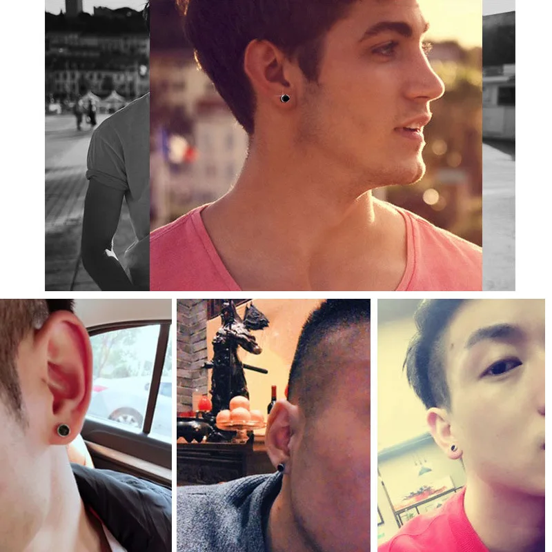 Personalized 925 Silver Single Earring for Men