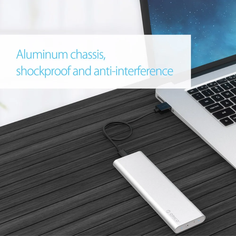 ORICO 2 Bay mSATA SSD Case Type-C USB3.1 10Gbps Gen2 mSATA SDD Suporte Raid 0 PM 4TB Max Compatível com Windows/Linux/Mac