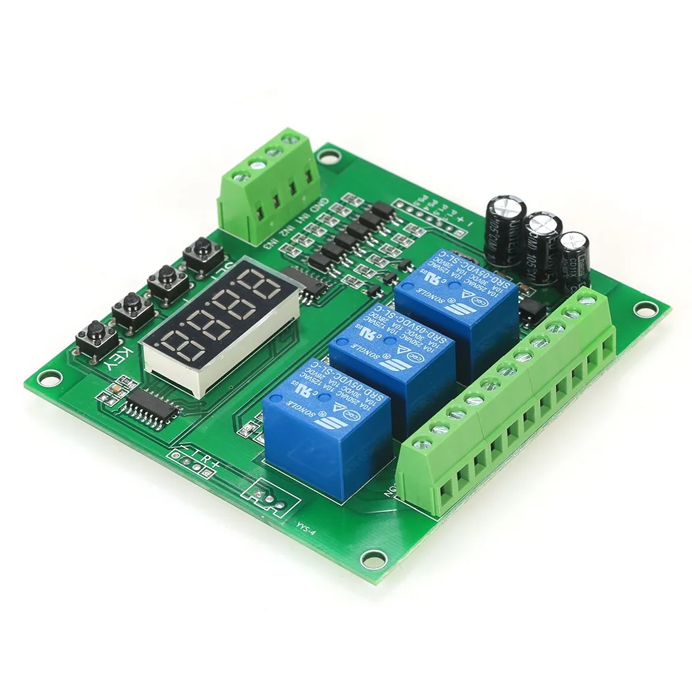 Programmable 3-Channel LED Relay Module DC/AC7V~36V Motor Driver Controller for Arduino Raspberry Pi