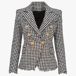 Blazer de manga larga con doble botonadura para hombre y mujer, traje ajustado con cuello, Top de moda, pantalones grandes, otoño, 2022