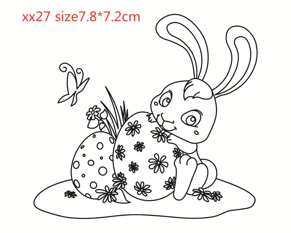Cartoon Rabbit Retractable Clear Stamps, Metal Cutting Die, Silicone Seals for DIY Scrapbooking, Photo Album, Card Making, Lace