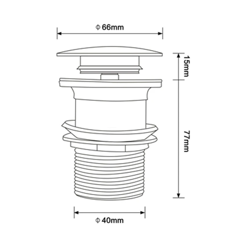 Smesiteli Bathroom Drain Without Hole Push-Down Pop-Up Drain Brass Anti-Corrosion Without Overflow Hole Design images - 6