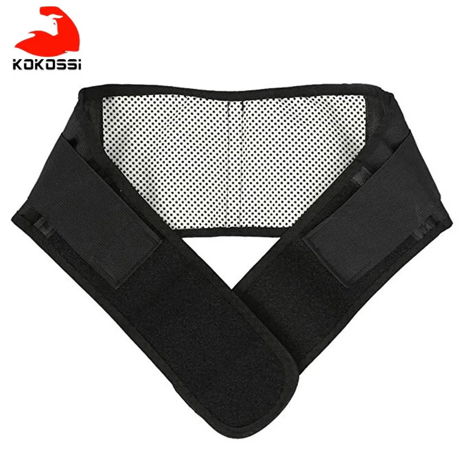 KoKossi Adjustable Tourmaline Self-heating Magnetic Therapy Waist Support Belt Lumbar Back Waist Support Brace Double Banded