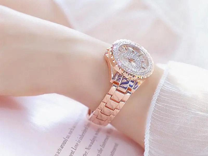 Top Brand Fashion Ladies Rhinestone Watch Women Quartz Watch Women\'s Wrist Watches Female Dress Clock Xfcs Relogio Feminino