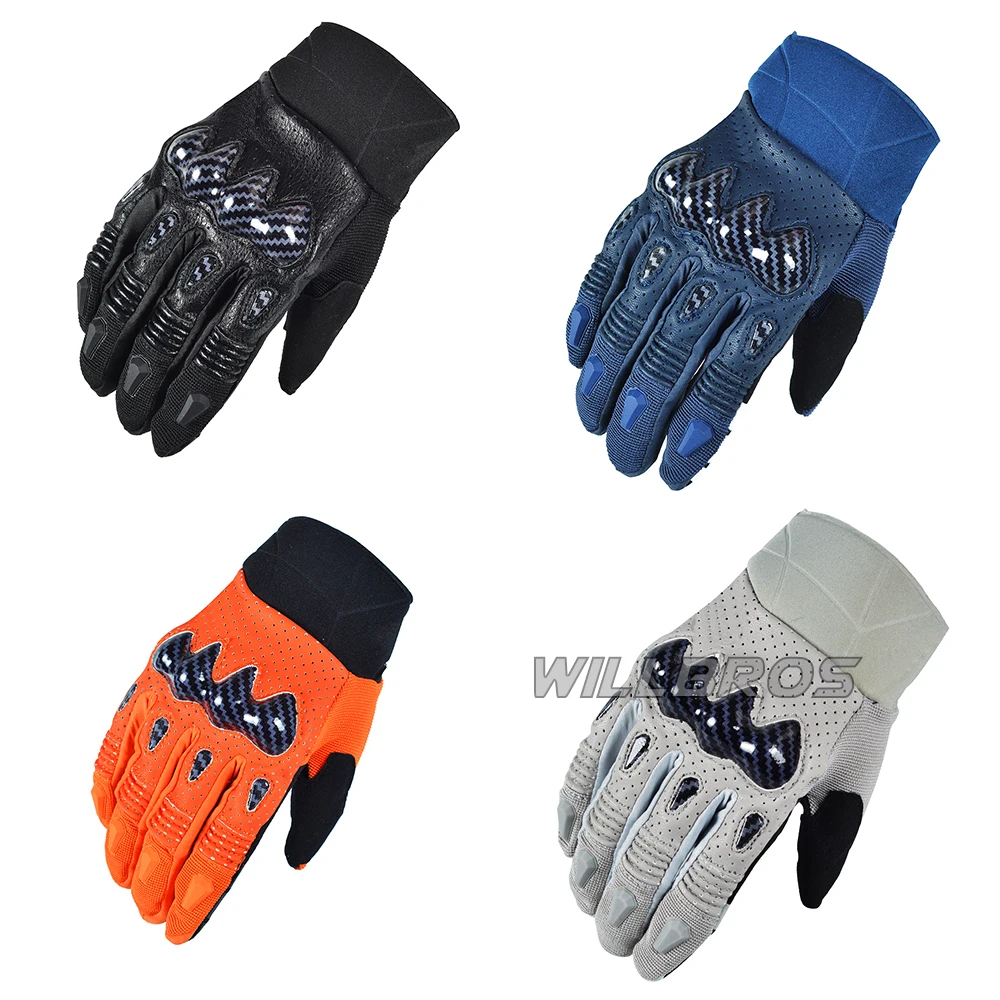 

Delicate Fox Gloves Off-road Bomber Guantes Motocross Enduro Moto Cross MTB Downhill Bike Motorcycle Leather Luvas For Men