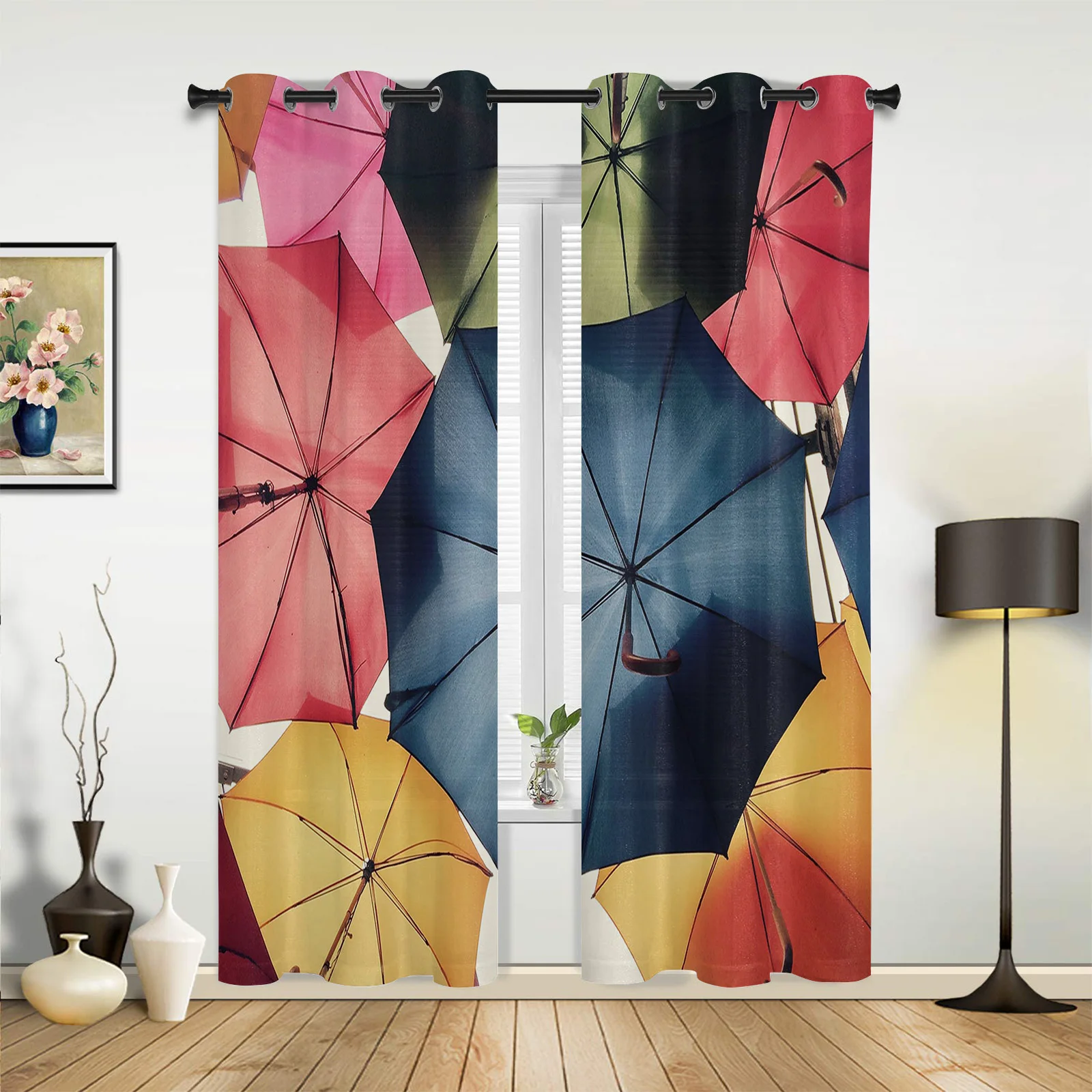 Patio Curtain Umbrella Decoration Color Kitchen Curtains In The Modern Living Room Bedroom Dining Room Translucent Curtain