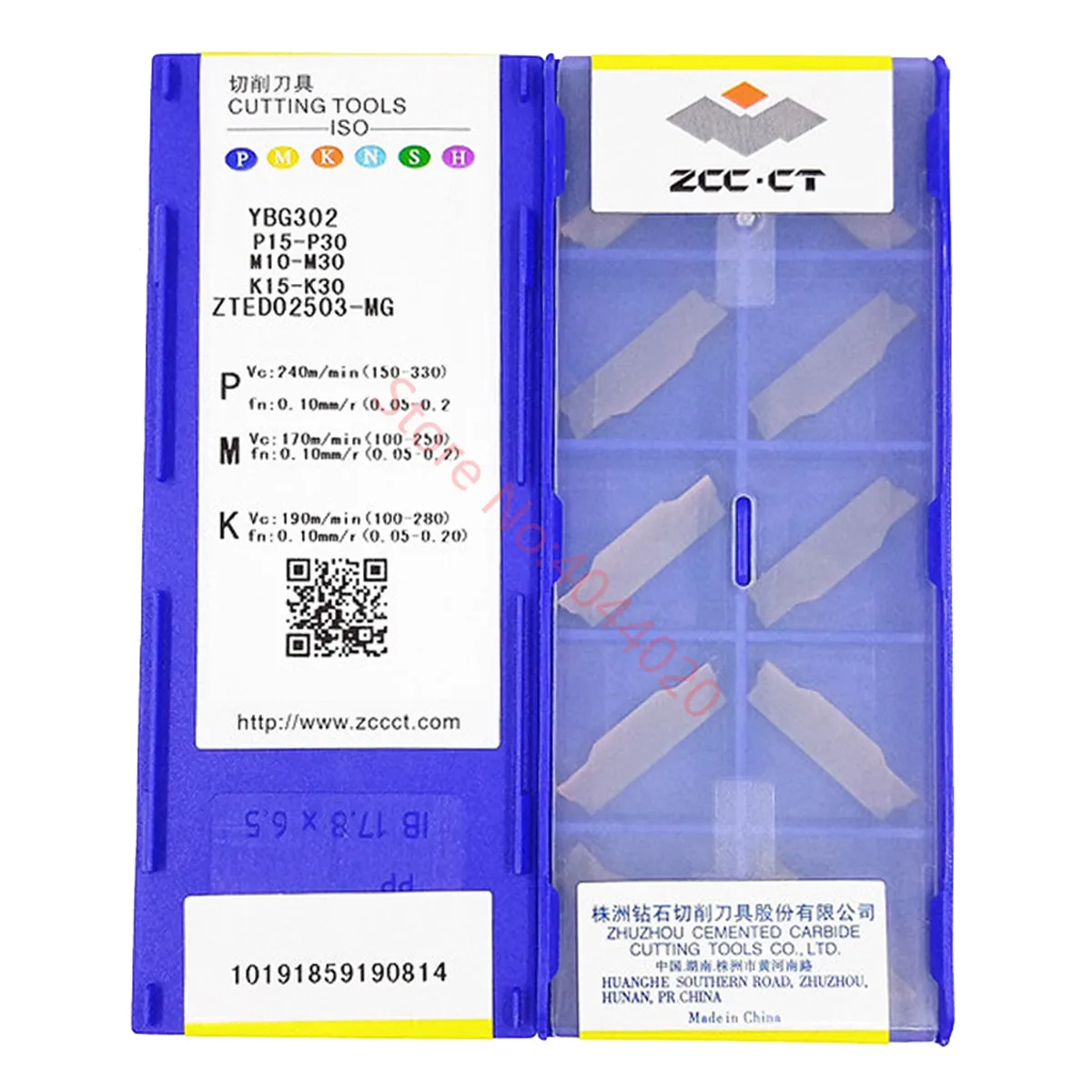 

ZCC.CT ZTED02503/ZTFD0303/ZTGD0404/ZTHD0504/ ZTKD0608-MG YBG302 Grooving Carbide Insert Inserts