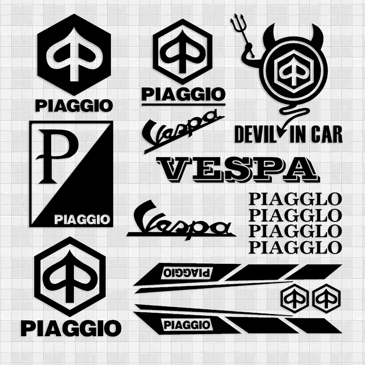 Car Styling Vinyl Decals Funny Motorcycle Auto Window Sticker Applique Tape for FLY150 Sprint Piaggio GTS300 LX LT