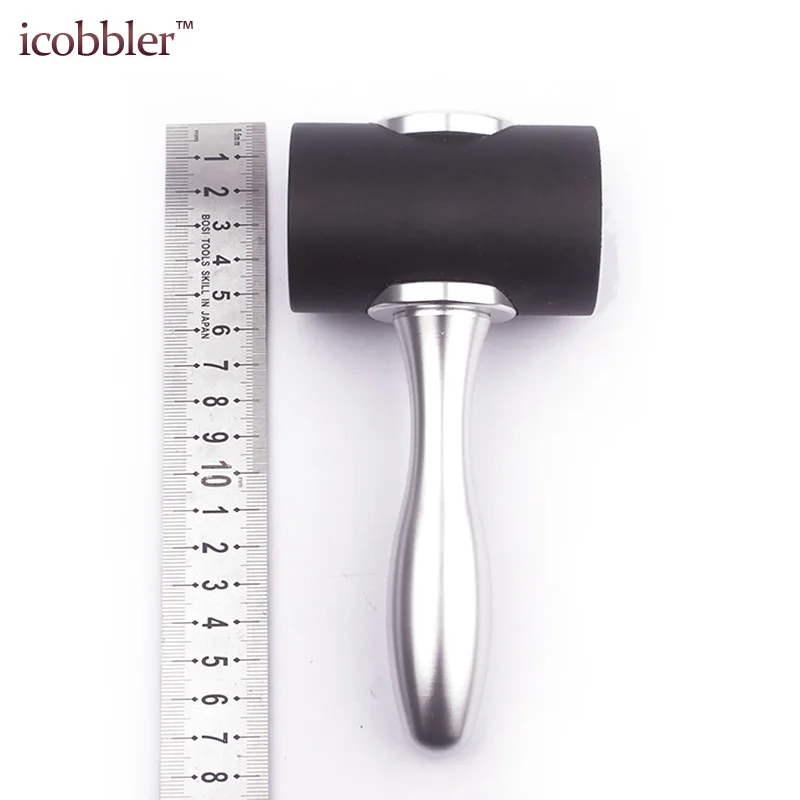 DIY Leathercraft Hammer Nylon Hammer Leather Carving Mallet Wood Handle for DIY Stamping for Leather Craft Nylon Beat