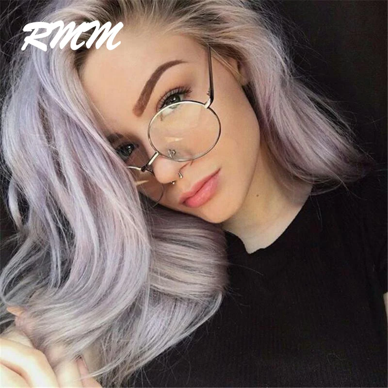 New fashion simple unisex round Plain glasses for men women Metal frame glasses for wedding party eyeglasses