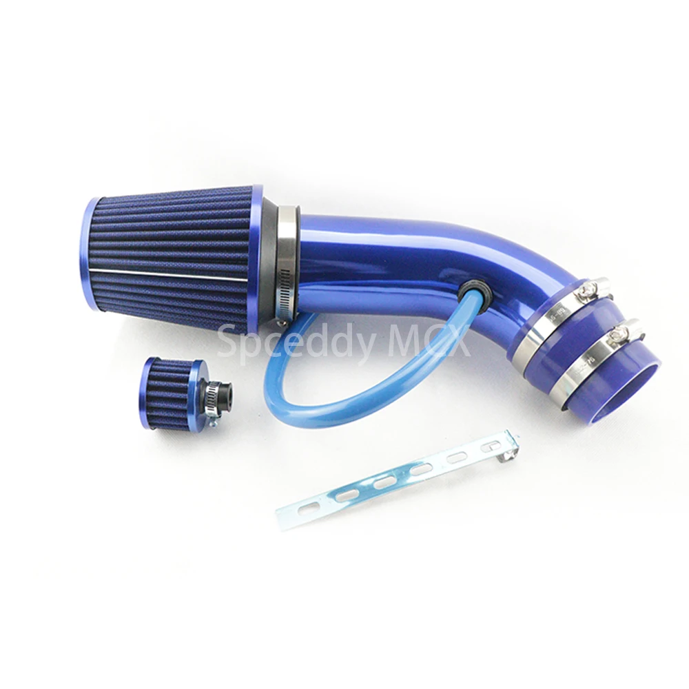 

Spceddy Universal Carbon Fiber Air Intake Kit Air Filter Box Mushroom Head Hose Racing Sports Air Intake Filter MCX20S050349