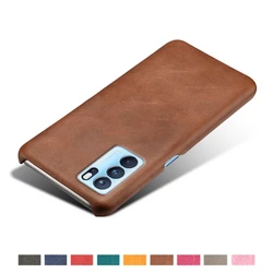 Luxury Vegan PU Leather Cover On The For OPPO Reno6 Pro Pro+ 5G Funda Wearable Slim Coque For Oppo Reno 6 Pro Plus 5G Case Shell