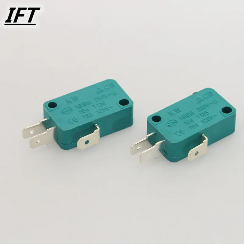 2pcs AC 16A 125V/250V Push Button Actuator Micro Limit Switch KW3-0Z