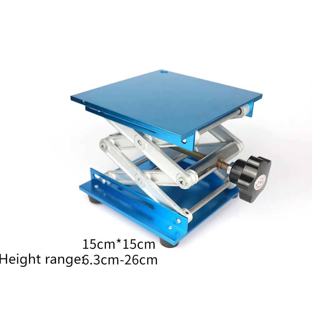 Profesional Laboratorium Jack Lifting Platform Berdiri Gunting Rak 150*150*250 Mm 100 Mm * 100 Mm * 160 Mm Mengangkat Alat