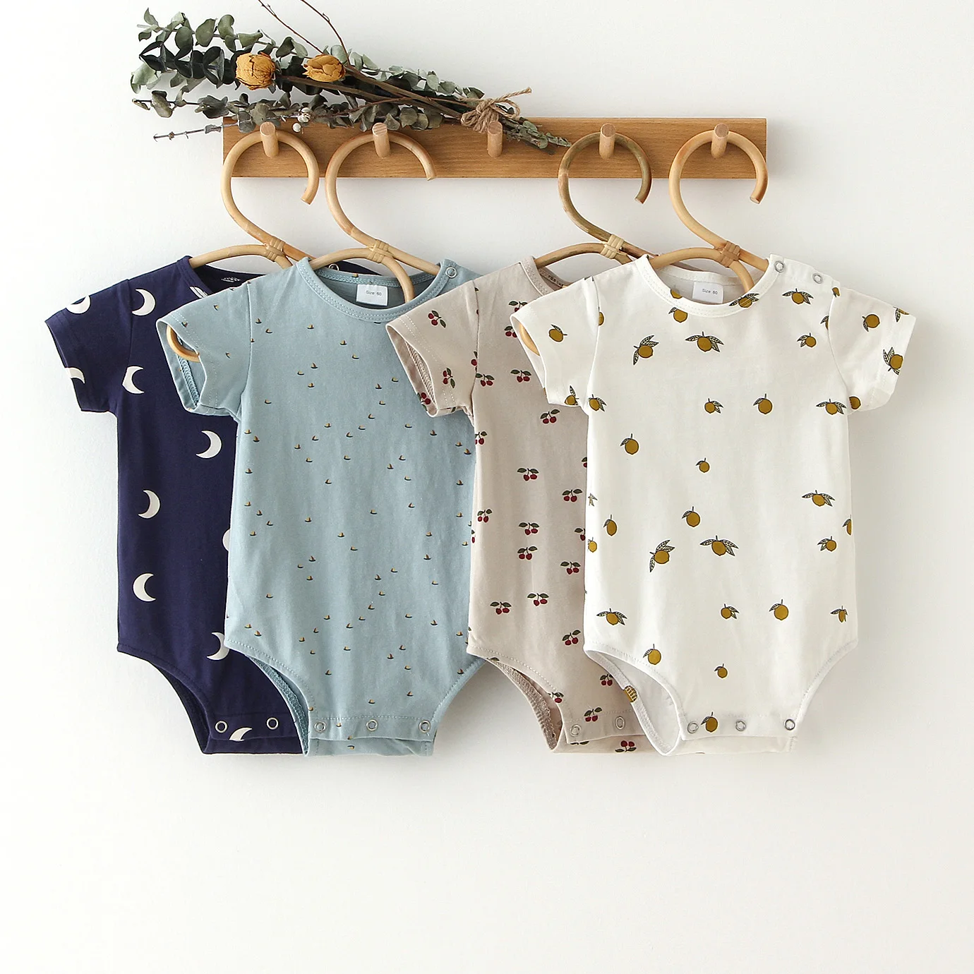 Newborn Infant Baby Boys Romper Clothes Cotton Cute Cartoon Print Short Sleeve Jumpsuit Toddler Baby Clothes Outfits Summer