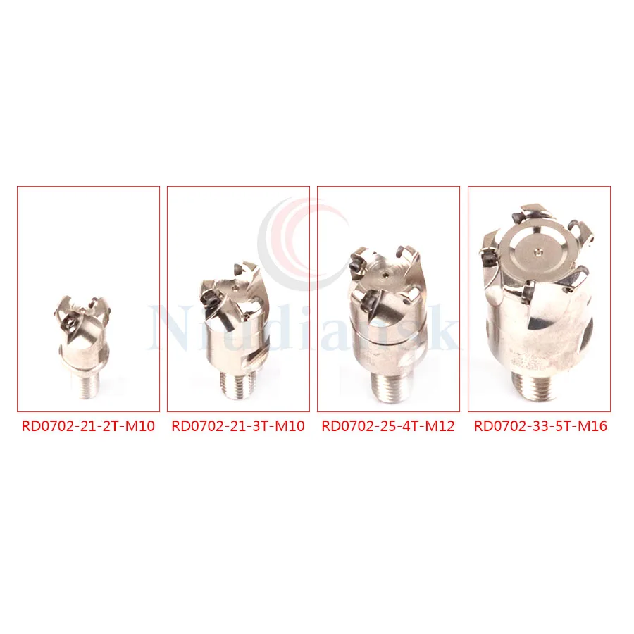 Cabezal de corte de dientes de bloqueo, herramienta de acero de tungsteno RD0702 superresistente al desgaste, fresado eficiente adecuado para inserto CNC RDMW0702, 1 unidad