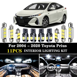 11Pcs White No error led Car interior lights Kit for 2004 - 2020 Toyota Prius 20 30 40 50 NHW20 ZVW30 ZVW40 ZVW50 ZVW51 ZVW55