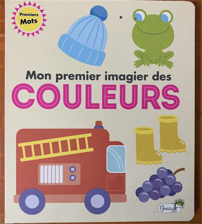 Parent Child Kids Toddler Baby French Book Word Knowledge Early Education Lovely Cute Picture Cardboard Book Age 0-3