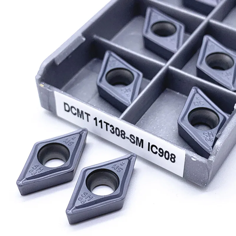 DCMT11T304 SM IC907 DCMT11T308 IC908 Carbide Blade Internal Turning Tool DCMT 11t304 11T308 Insert Turning Lathe Turning Insert