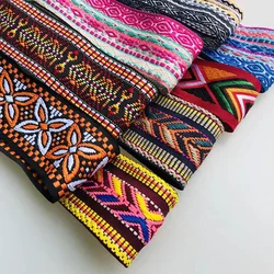 10yards/lots Woven Jacquard Ribbon Trims flowers geometric pattern for Guitar straps clothing accessory 3.7cm - 5cm LS-2706