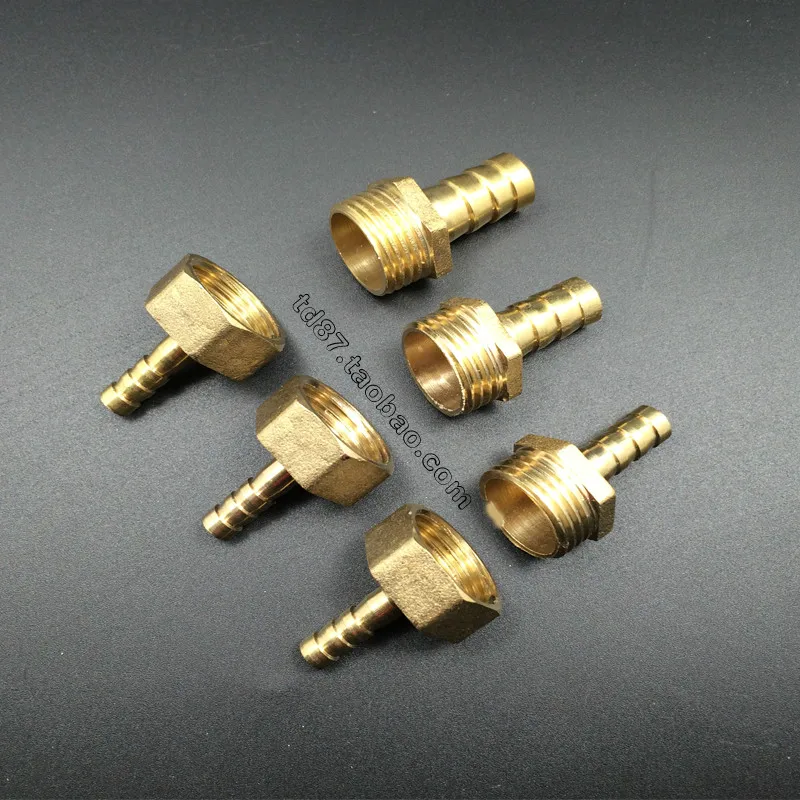 Brass Copper 14mm Hose Barb to 16mm 19mm 25mm OD Hose Gas Coupler Connector Raccord Barb Reducer Pipe Fitting Air Tube Adapter